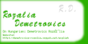 rozalia demetrovics business card